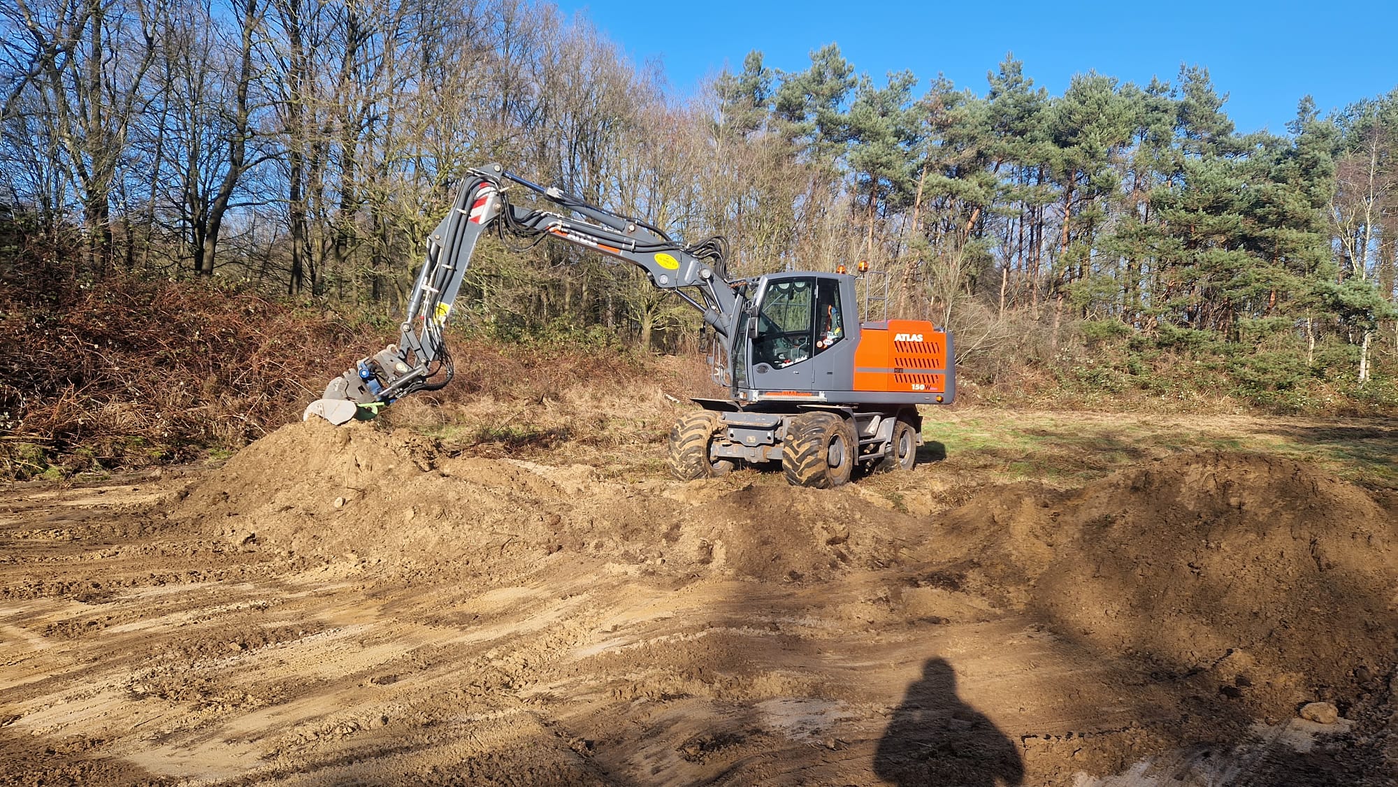 Grondwerk in uitvoering